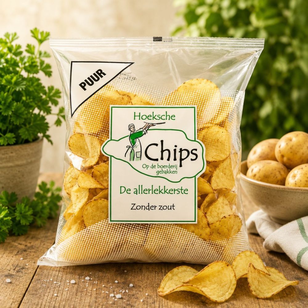 Hoeksche chips naturel zonder zout