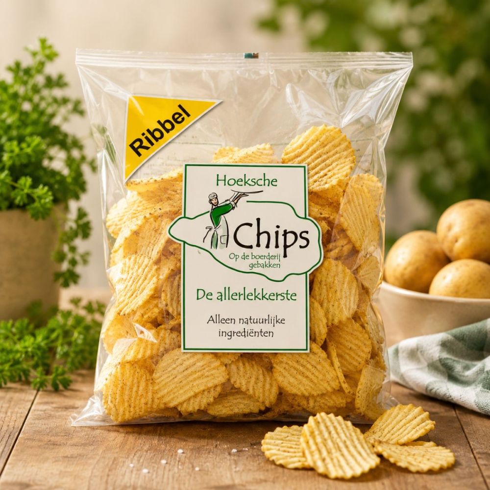 Hoeksche chips zeezout met ribbel
